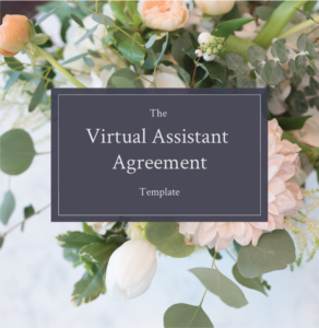 Virtual Assistant Agreement Template // The Creative Law Shop // Paige Hulse